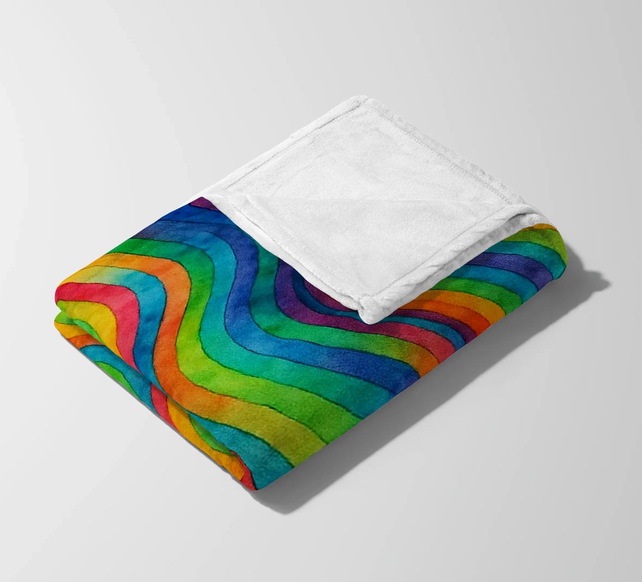 abstract geometric wave line fleece blanket by arkhanz