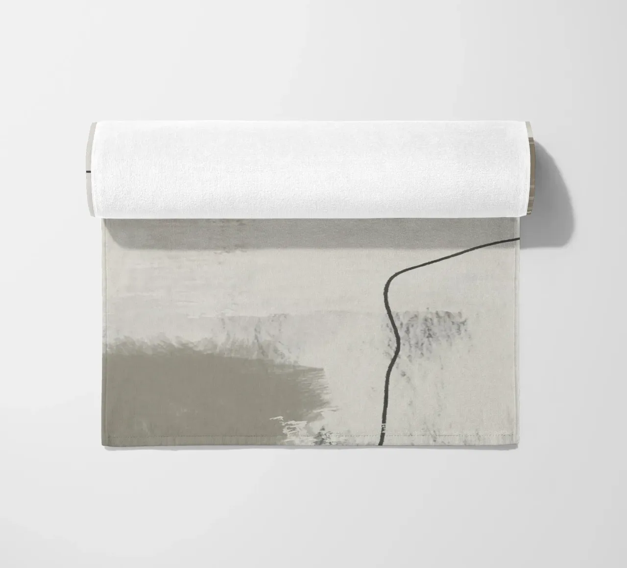 Abstract and modern artwork with brushstrokes in earth tones telo mare da Imaginative