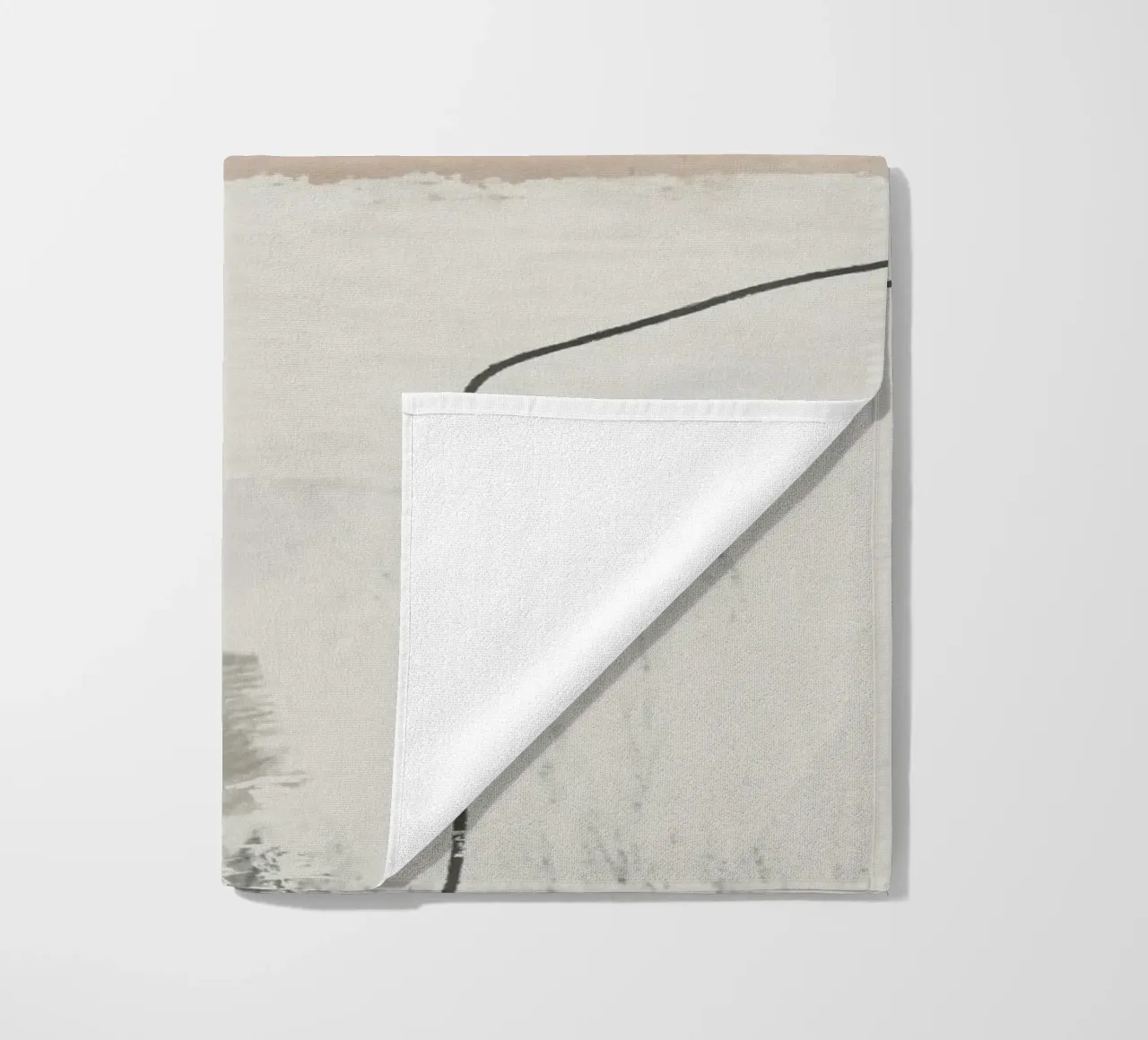 Abstract and modern artwork with brushstrokes in earth tones telo mare da Imaginative