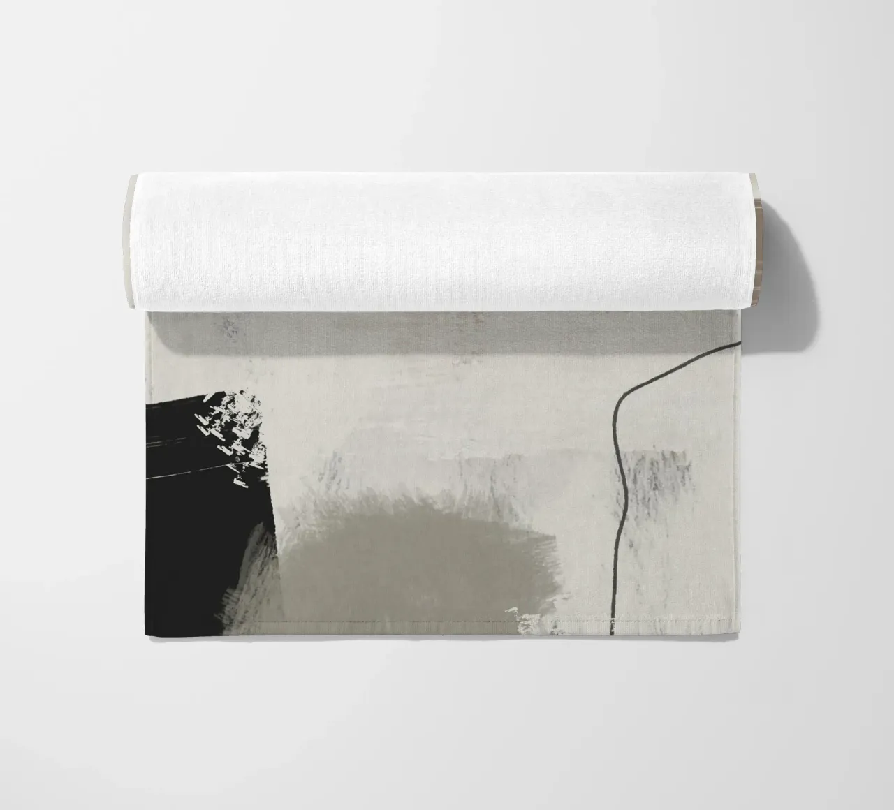 Abstract and modern artwork with brushstrokes in earth tones telo mare da Imaginative