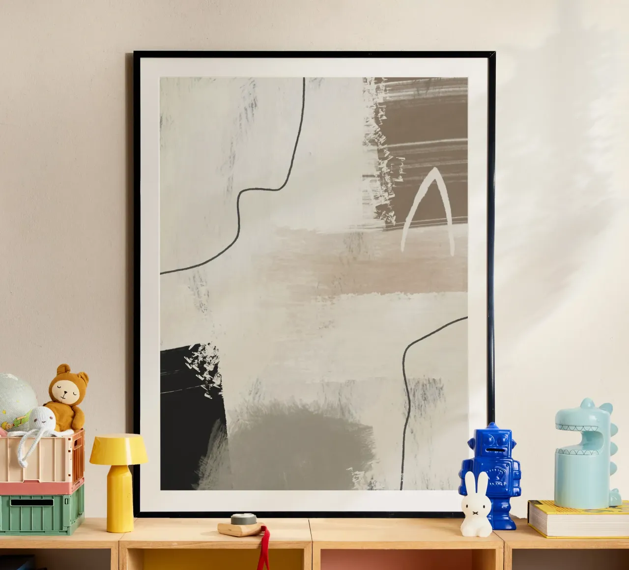 Abstract and modern artwork with brushstrokes in earth tones carta hahnemühle da Imaginative