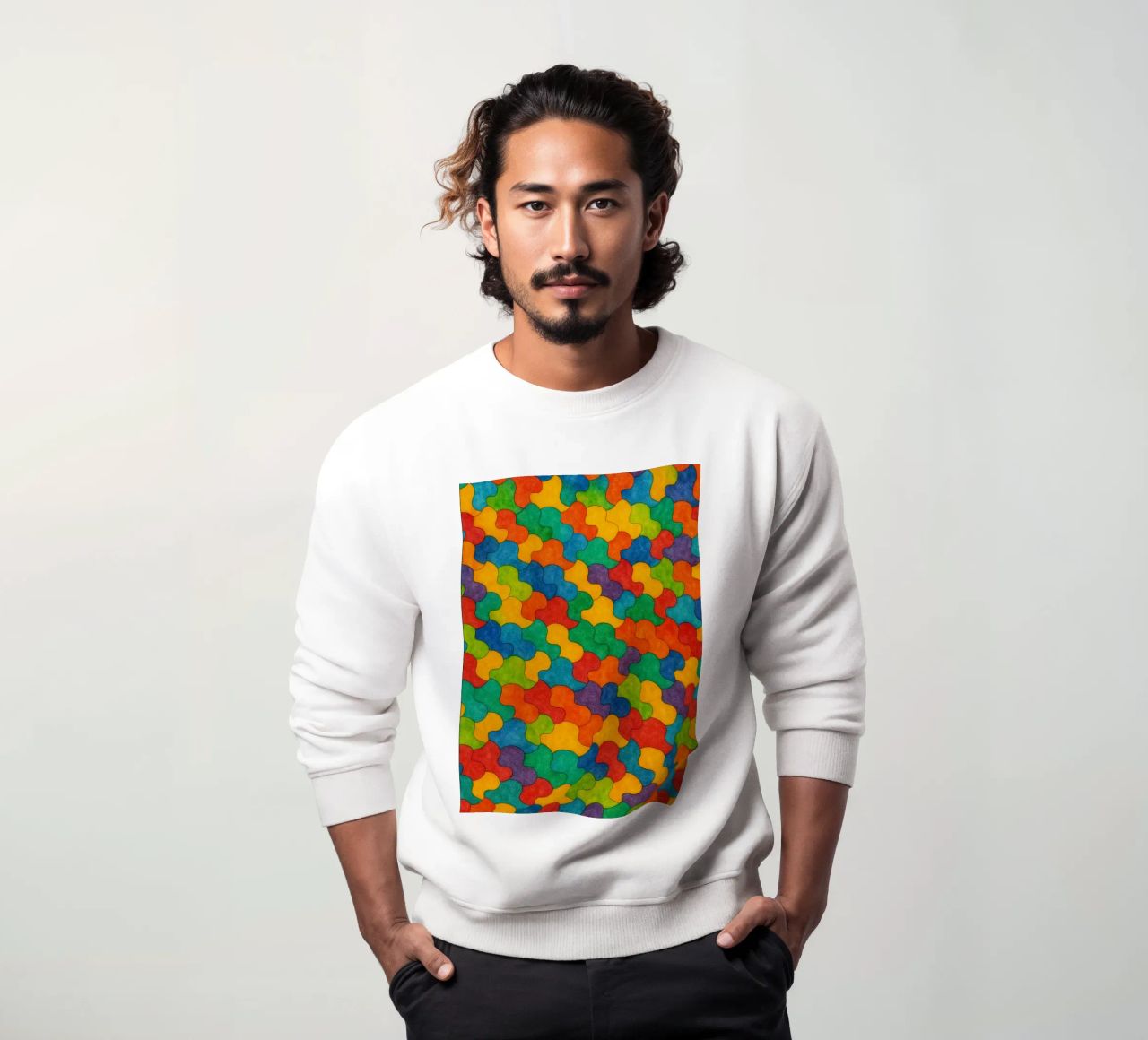 linea geometrica astratta di weabon felpa da arkhanz