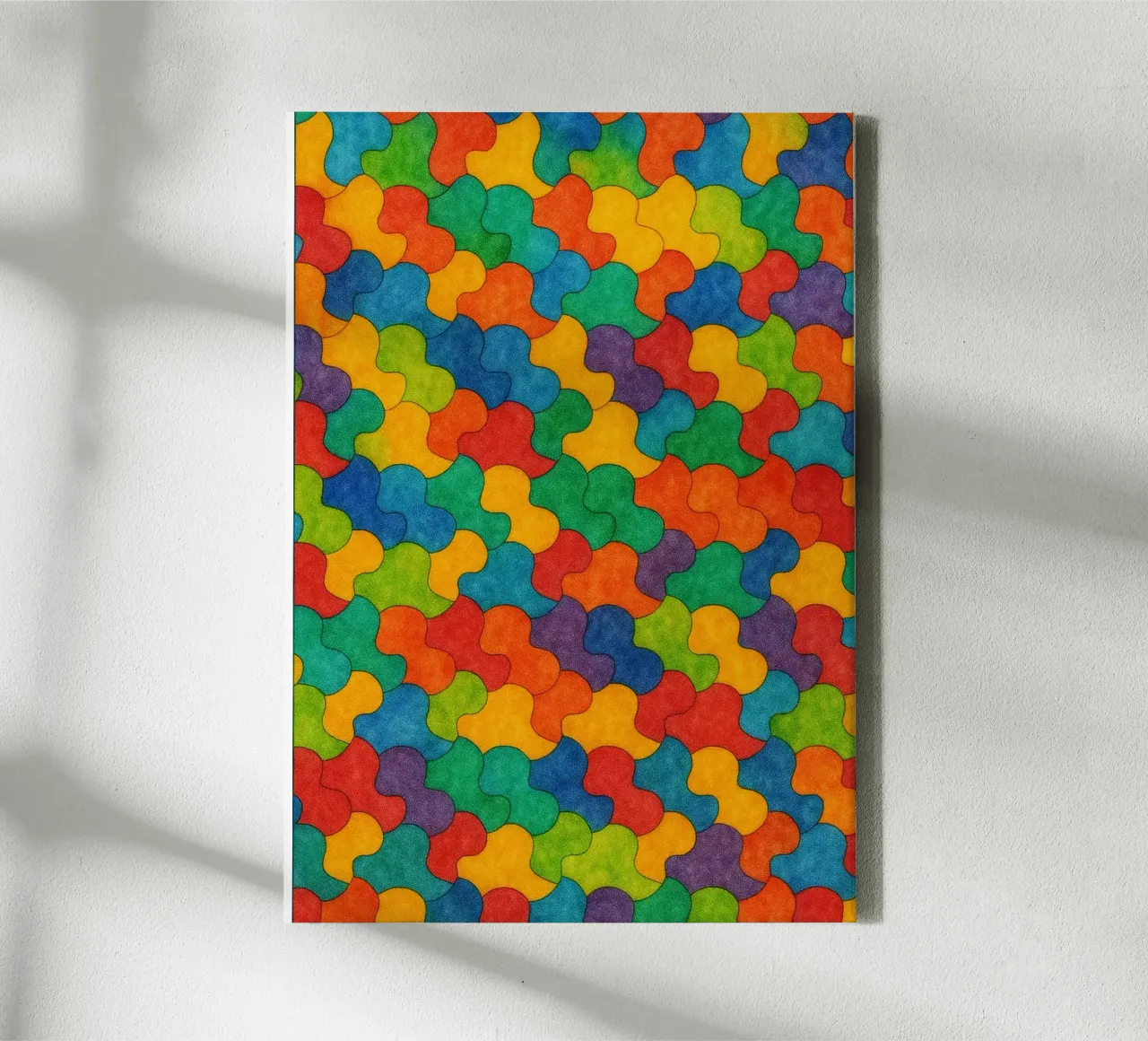 abstract geometric weabon line canvas with Floater frame by arkhanz