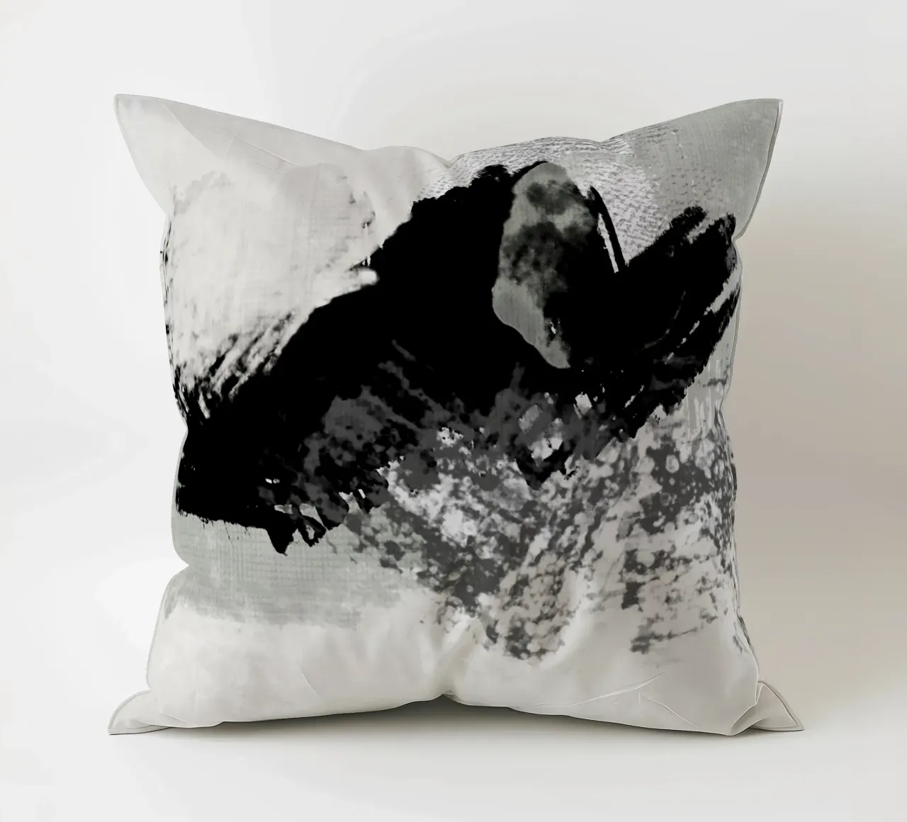 Pittura astratta con pennellate e texture cuscino da Imaginative