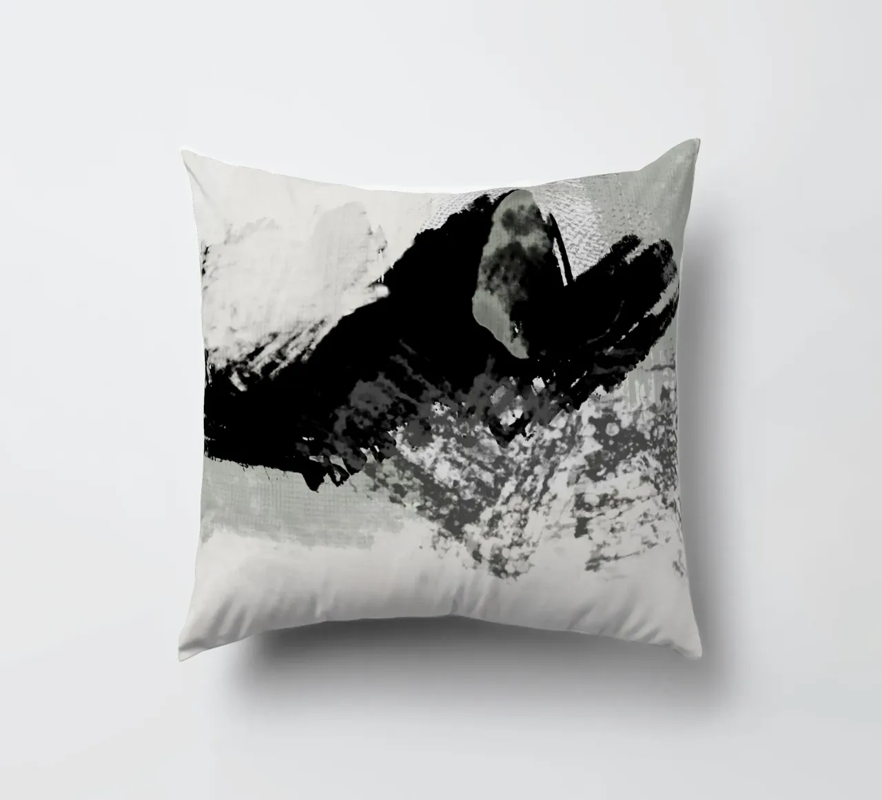 Pittura astratta con pennellate e texture cuscino da Imaginative