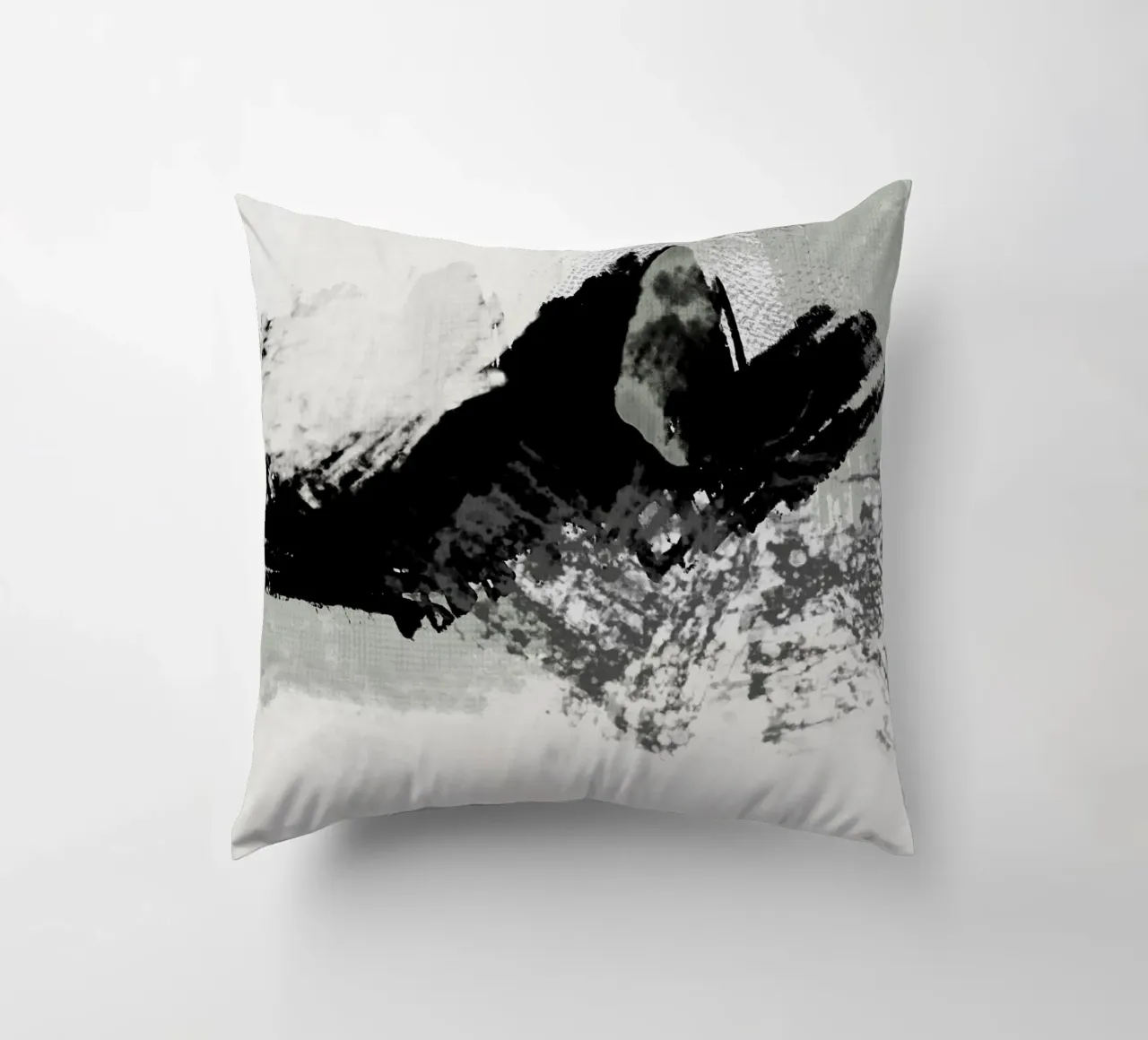 Pittura astratta con pennellate e texture cuscino da Imaginative