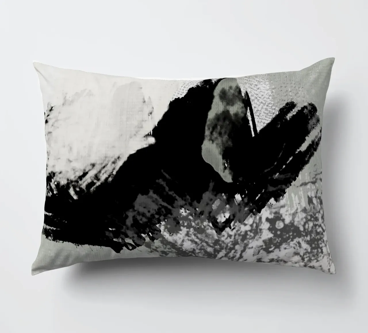 Pittura astratta con pennellate e texture cuscino da Imaginative