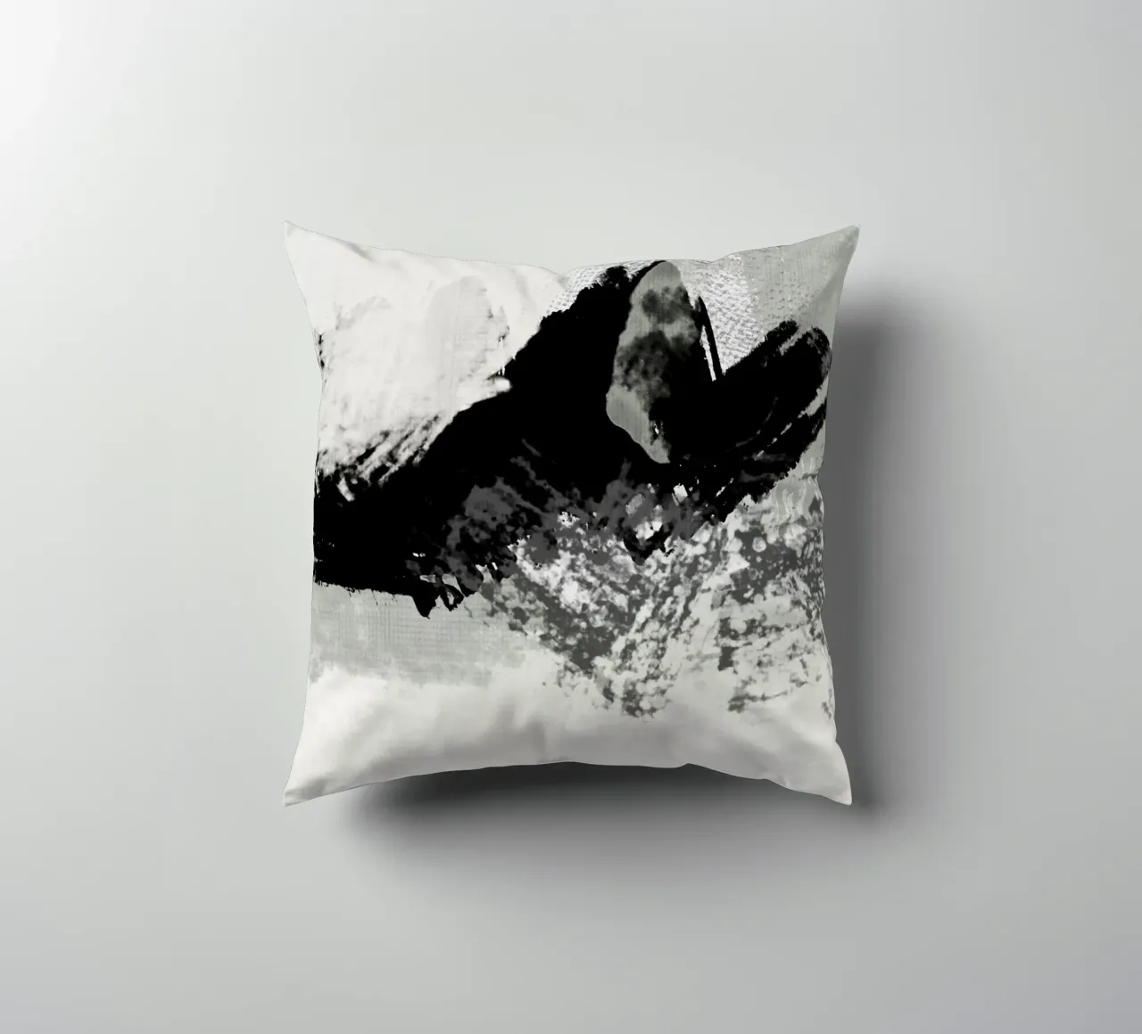 Pittura astratta con pennellate e texture cuscino da Imaginative