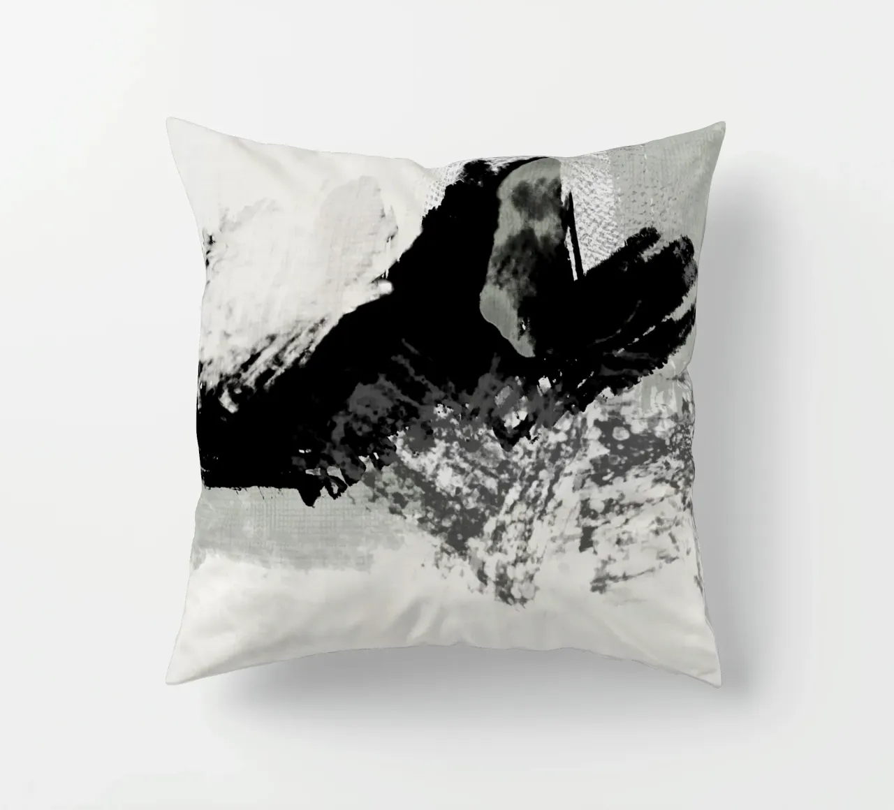 Pittura astratta con pennellate e texture cuscino da Imaginative