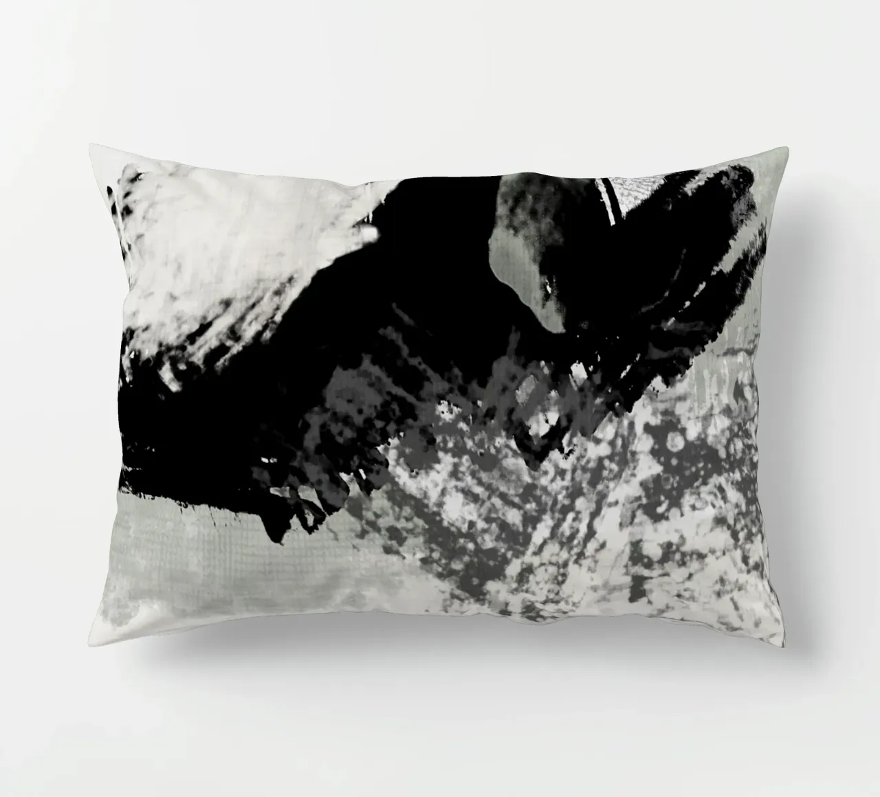 Pittura astratta con pennellate e texture cuscino da Imaginative