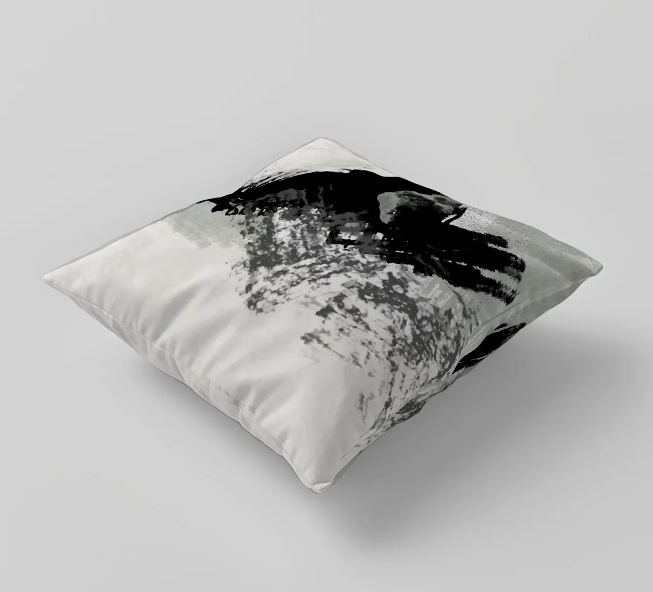 Pittura astratta con pennellate e texture cuscino da Imaginative