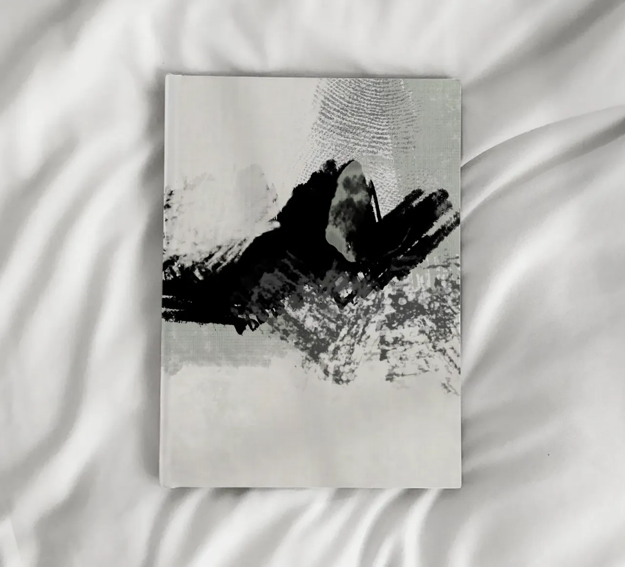 Abstract painting with brush strokes and textures notebook by Imaginative