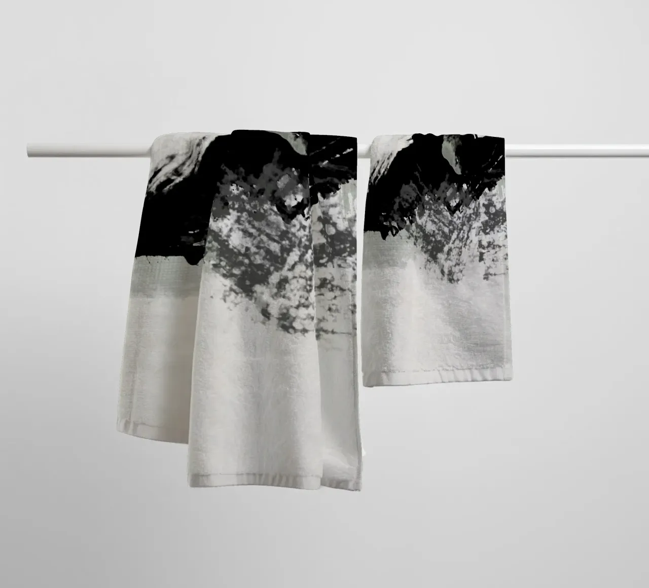 Abstract painting with brush strokes and textures towel by Imaginative