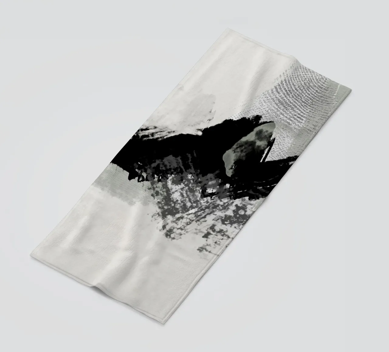Pittura astratta con pennellate e texture telo mare da Imaginative