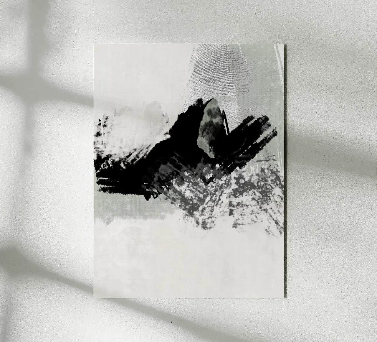 Pittura astratta con pennellate e texture alluminio dibond da Imaginative