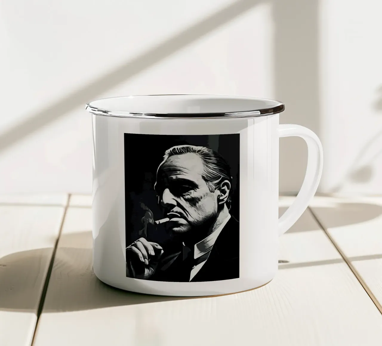 Art de la série de films Le Parrain mug en émail de ontoseno