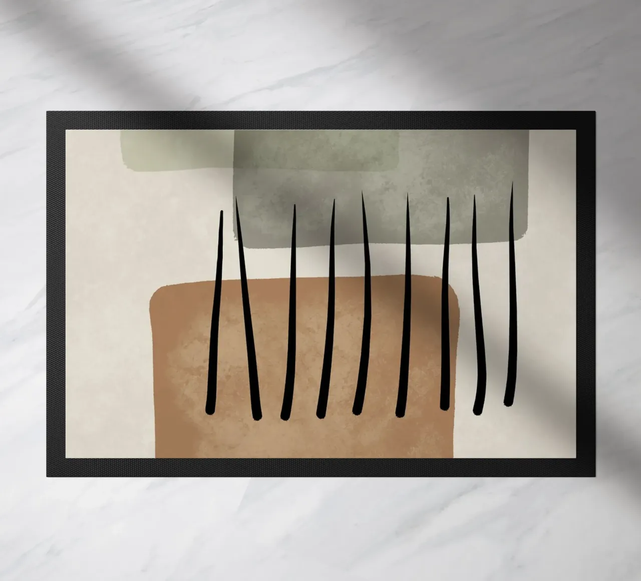 Modern abstract organic shapes and lines in earth tones zerbino da Imaginative