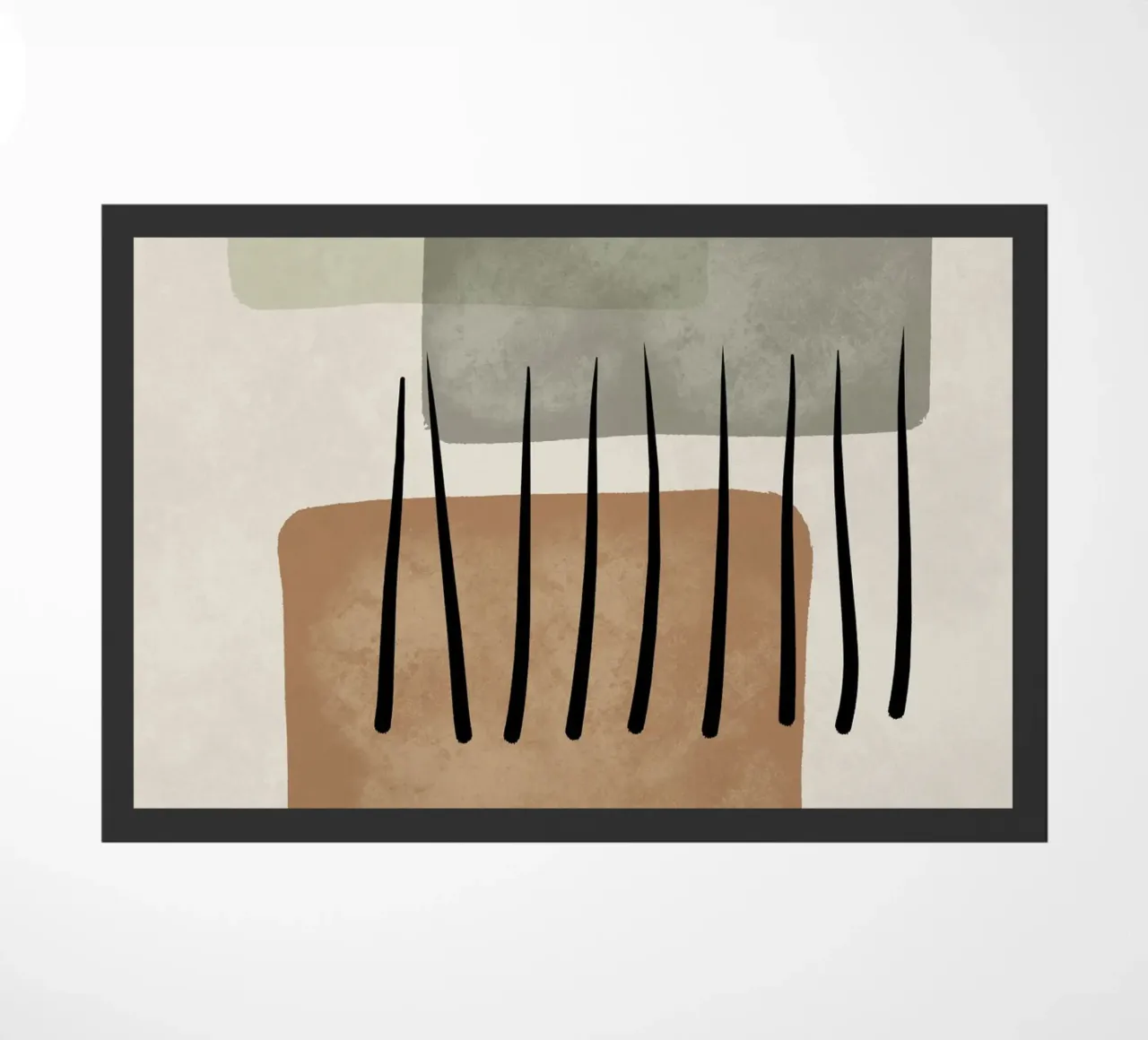 Modern abstract organic shapes and lines in earth tones zerbino da Imaginative