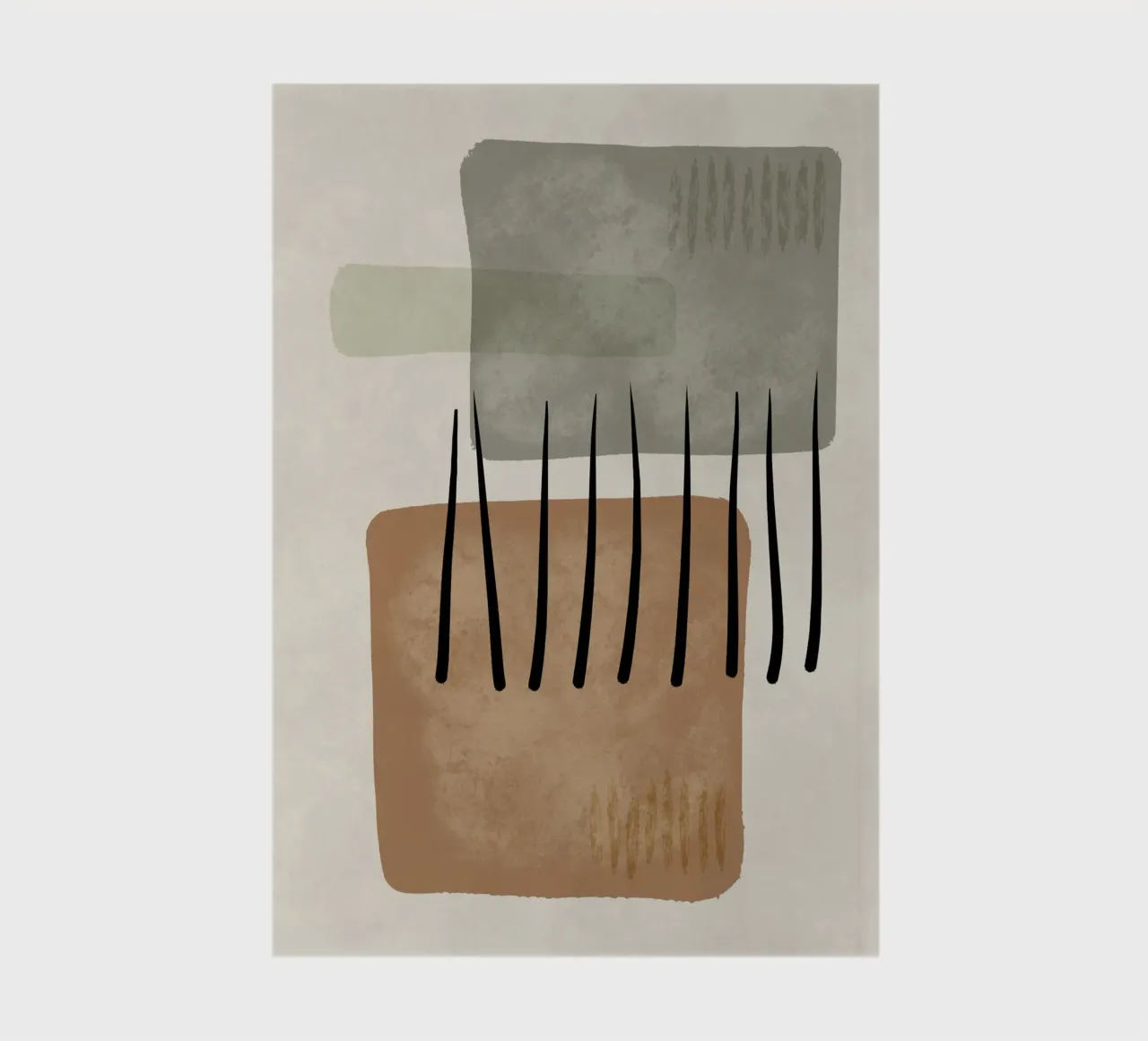 Modern abstract organic shapes and lines in earth tones notebook by Imaginative
