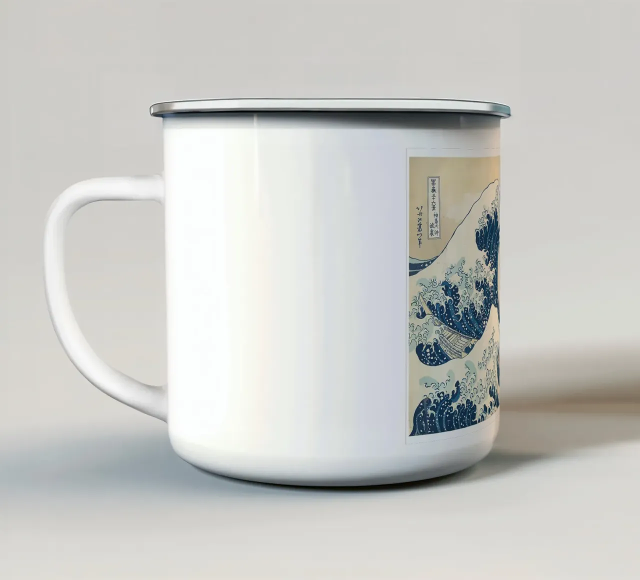 grande onda tazza in smalto da Stev Shop