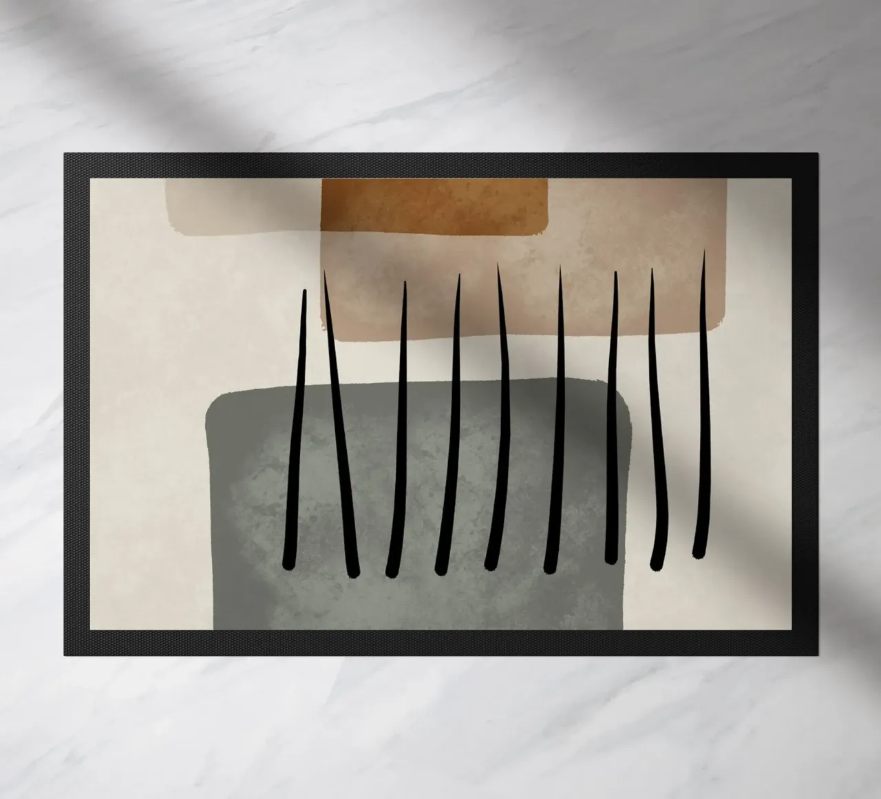 Modern abstract organic shapes and lines in earth tones zerbino da Imaginative
