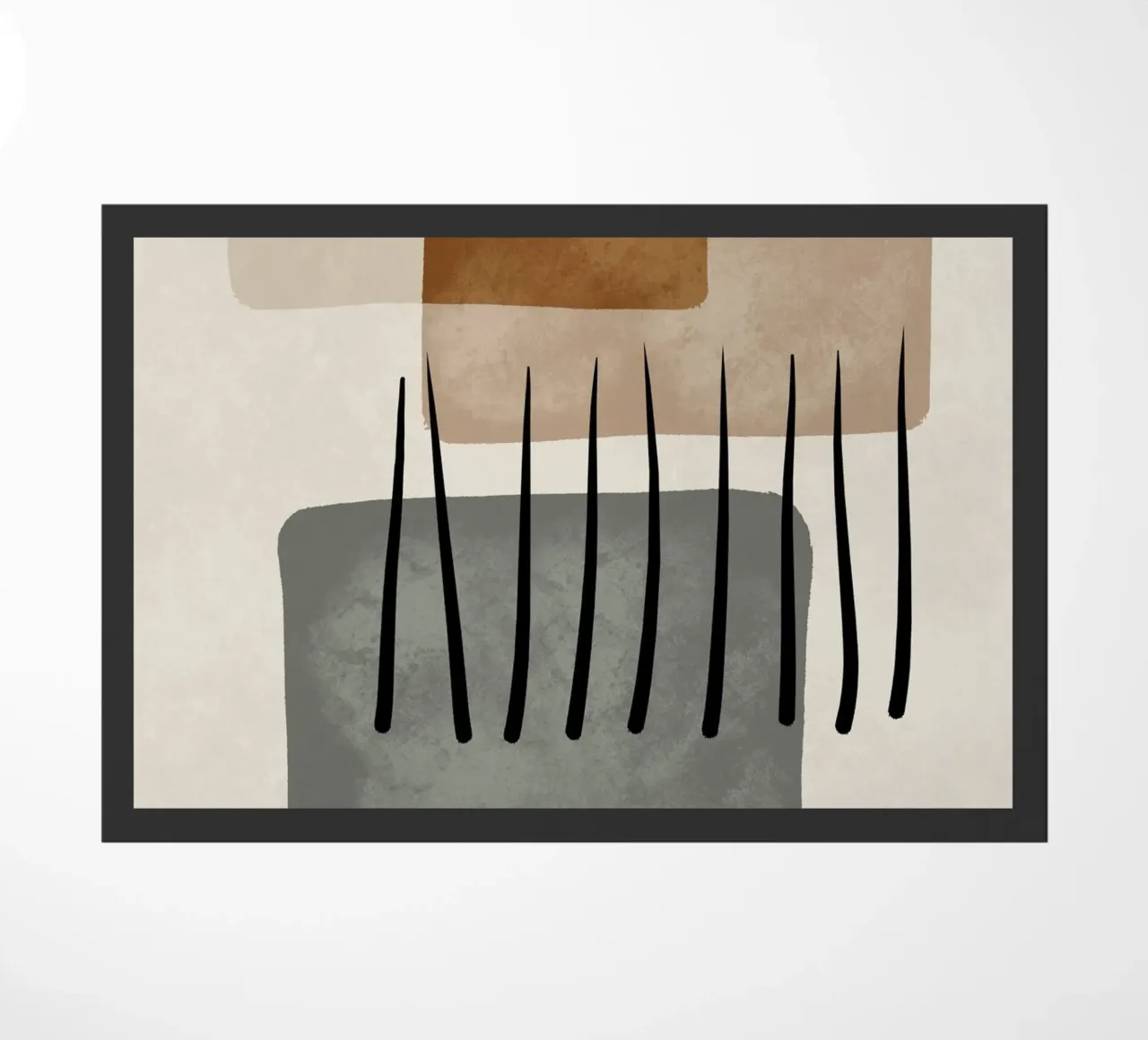 Modern abstract organic shapes and lines in earth tones zerbino da Imaginative