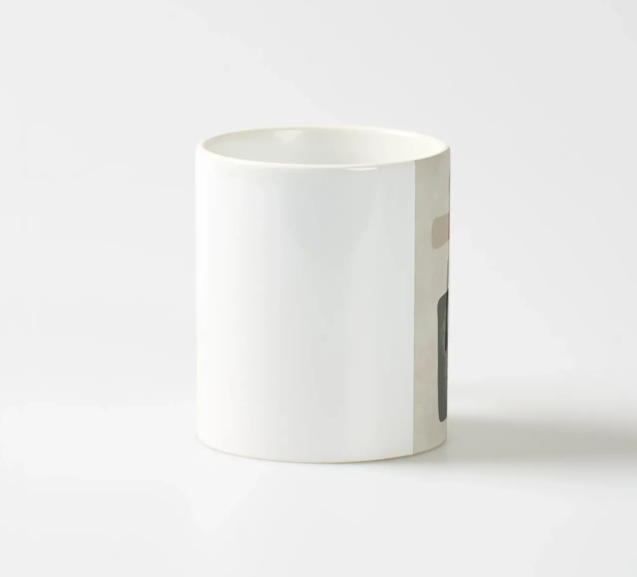 Modern abstract organic shapes and lines in earth tones keramische mok van Imaginative