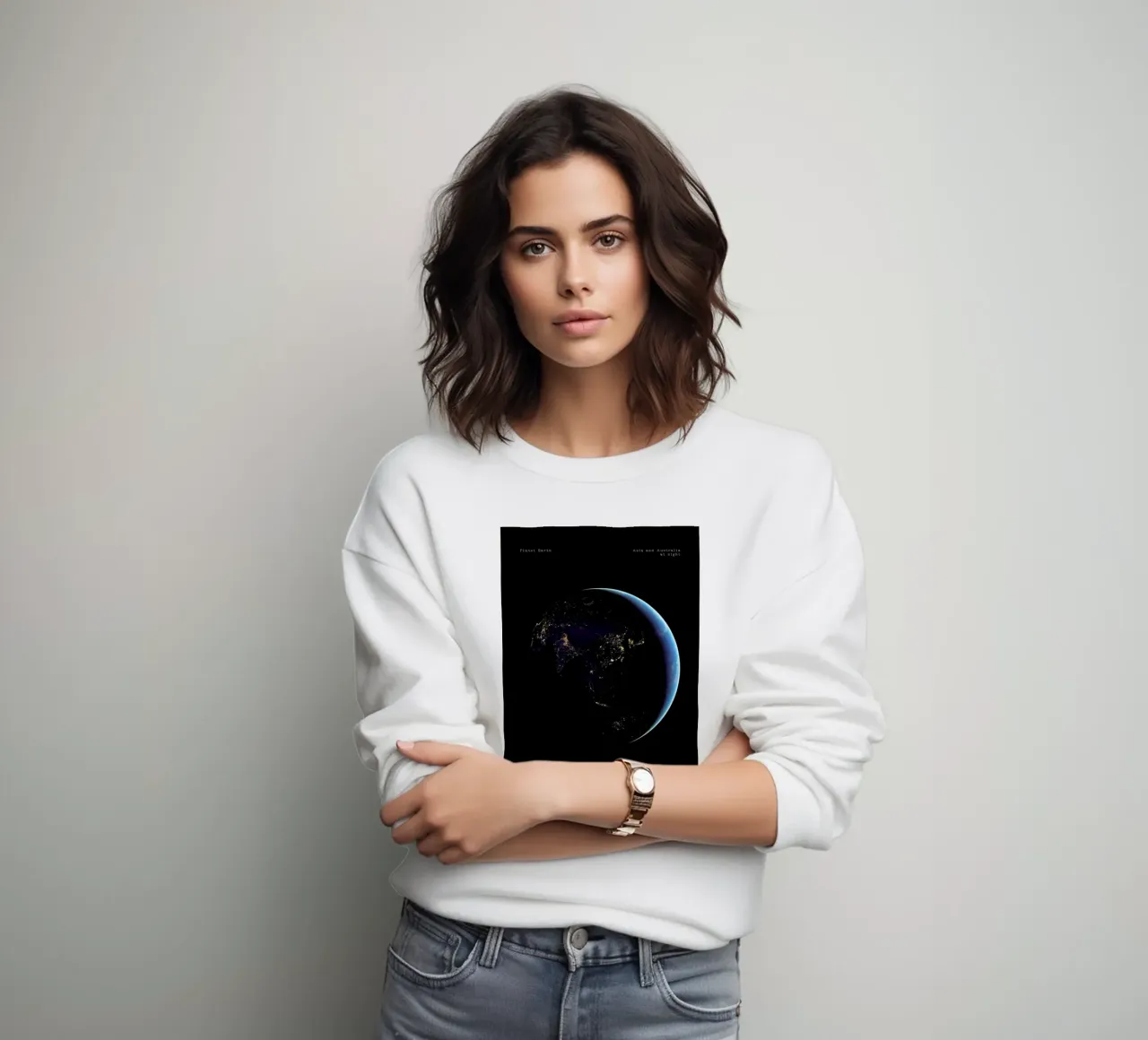 Planet Earth felpa da Vintage by JUNIQE