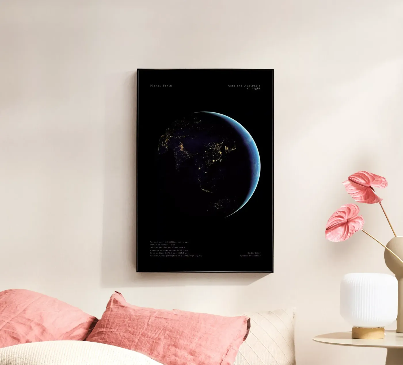 Planet Earth acryl van Vintage by JUNIQE