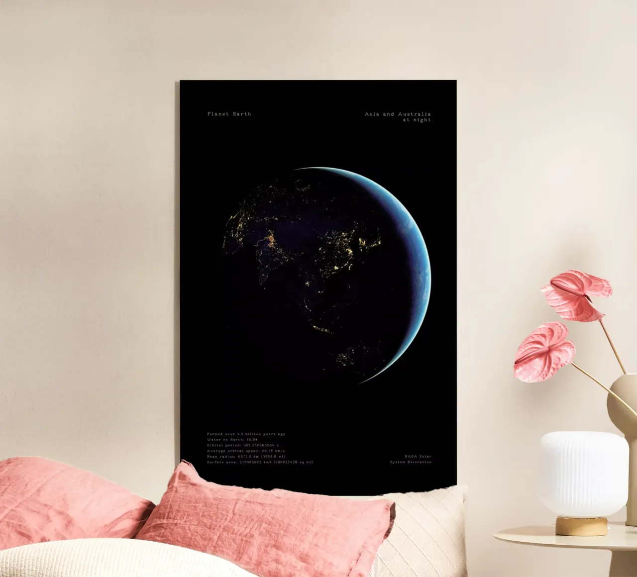 Planet Earth plexiglass da Vintage by JUNIQE