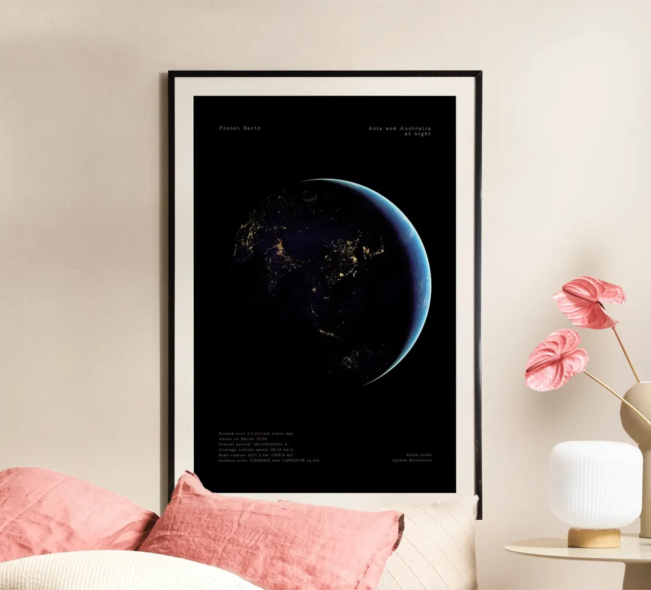 Planet Earth carta hahnemühle da Vintage by JUNIQE