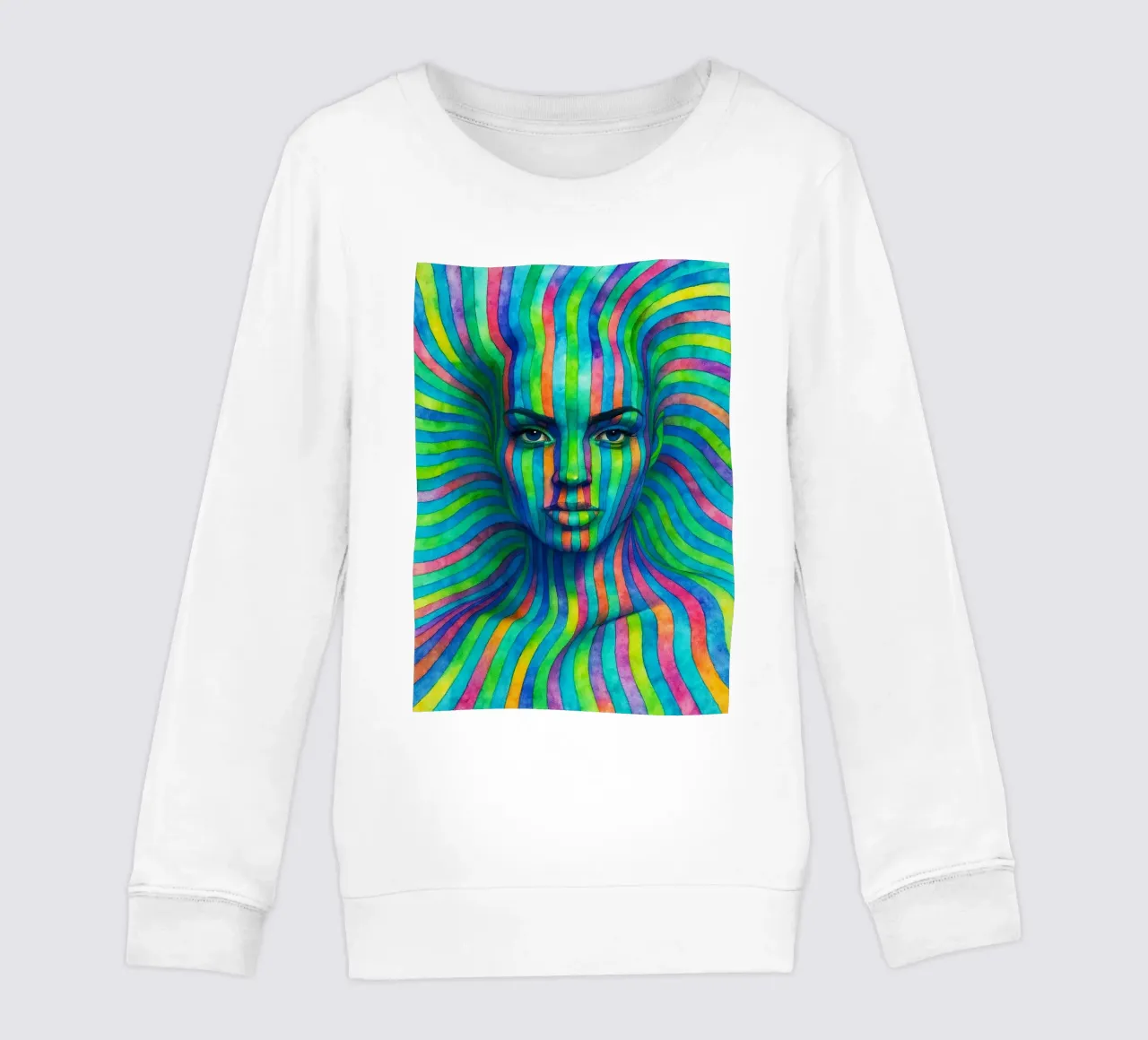 linea geometrica astratta del viso delle donne felpa bambino da arkhanz