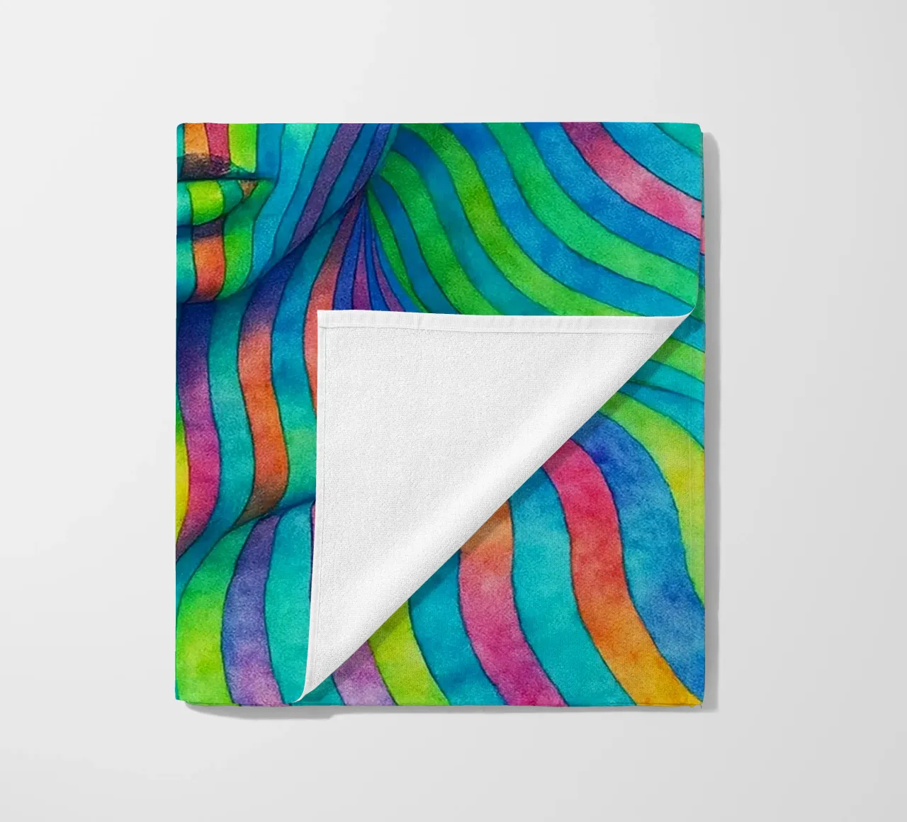 linea geometrica astratta del viso delle donne telo mare da arkhanz