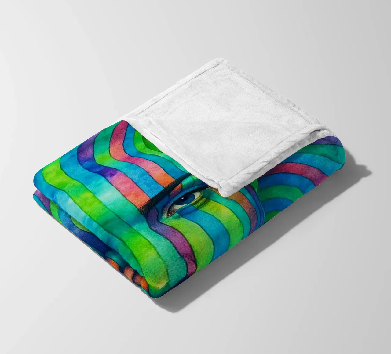 linea geometrica astratta del viso delle donne coperta in pile da arkhanz