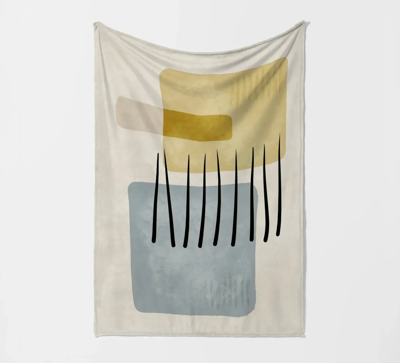 Modern abstract organic shapes and lines in pastel shades coperta in pile da Imaginative