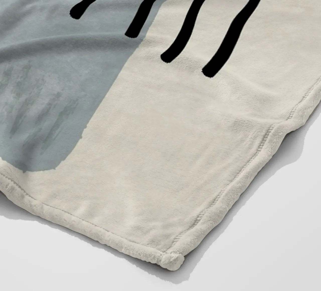 Modern abstract organic shapes and lines in pastel shades coperta in pile da Imaginative