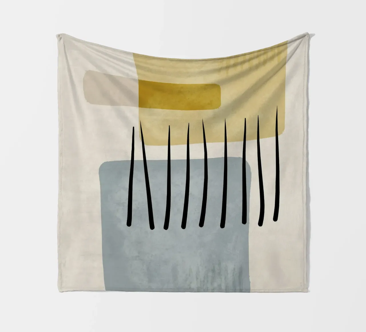 Modern abstract organic shapes and lines in pastel shades coperta in pile da Imaginative