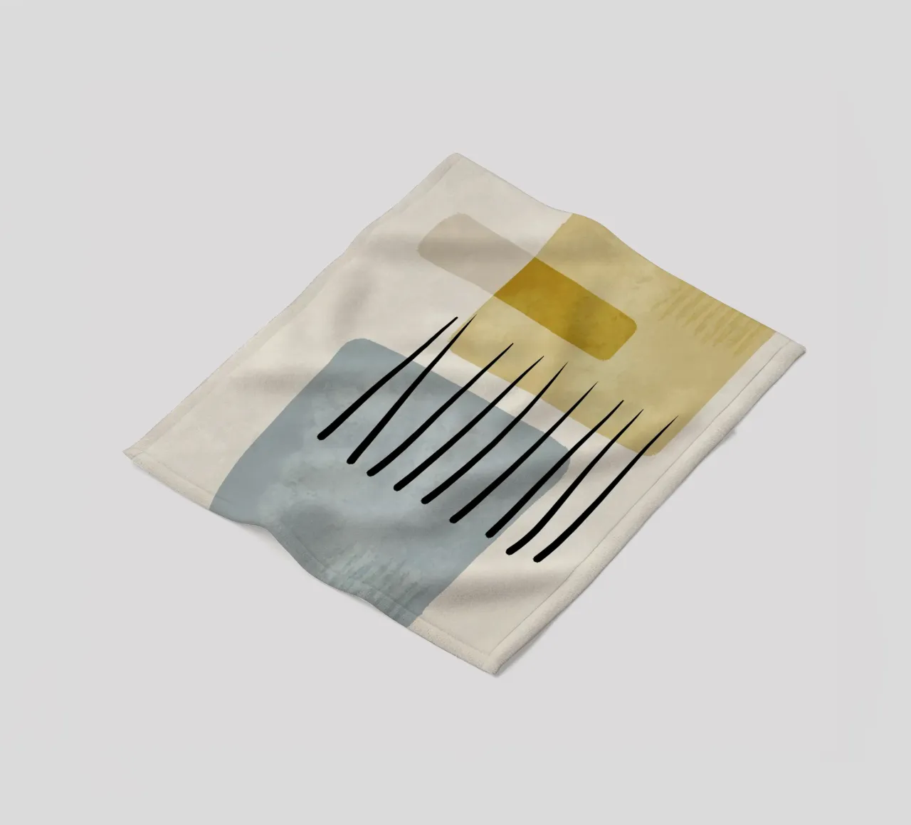 Modern abstract organic shapes and lines in pastel shades coperta in pile da Imaginative