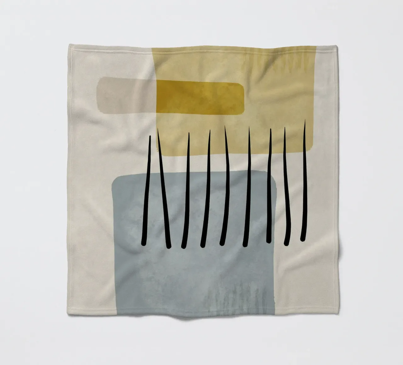 Modern abstract organic shapes and lines in pastel shades coperta in pile da Imaginative