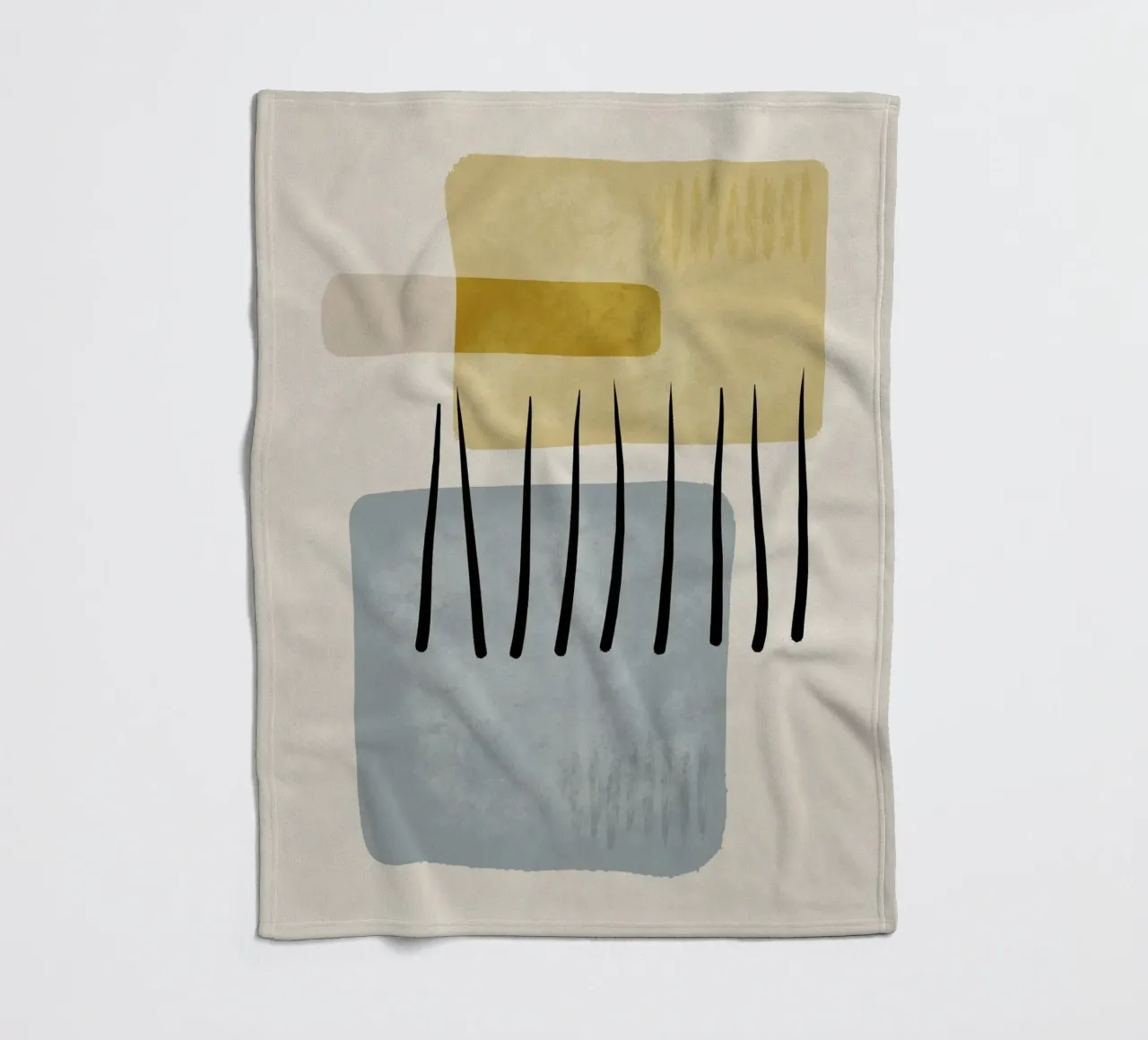 Modern abstract organic shapes and lines in pastel shades coperta in pile da Imaginative