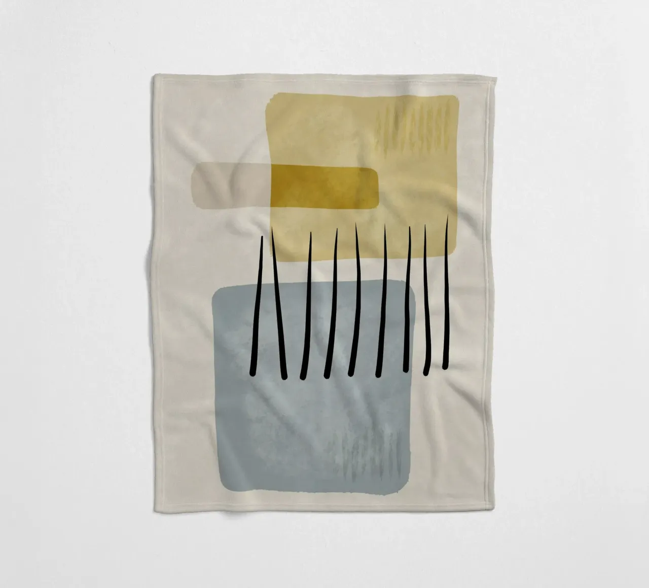 Modern abstract organic shapes and lines in pastel shades coperta in pile da Imaginative