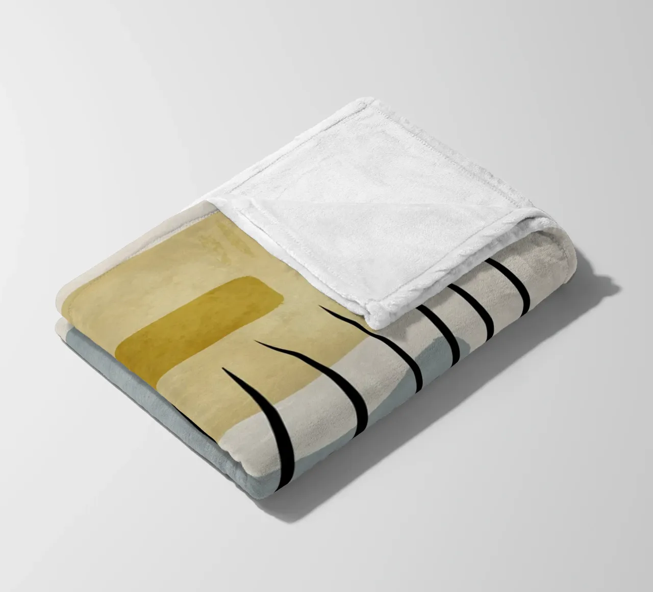 Modern abstract organic shapes and lines in pastel shades coperta in pile da Imaginative