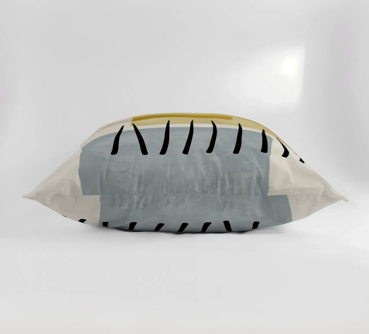 Modern abstract organic shapes and lines in pastel shades cuscino da Imaginative