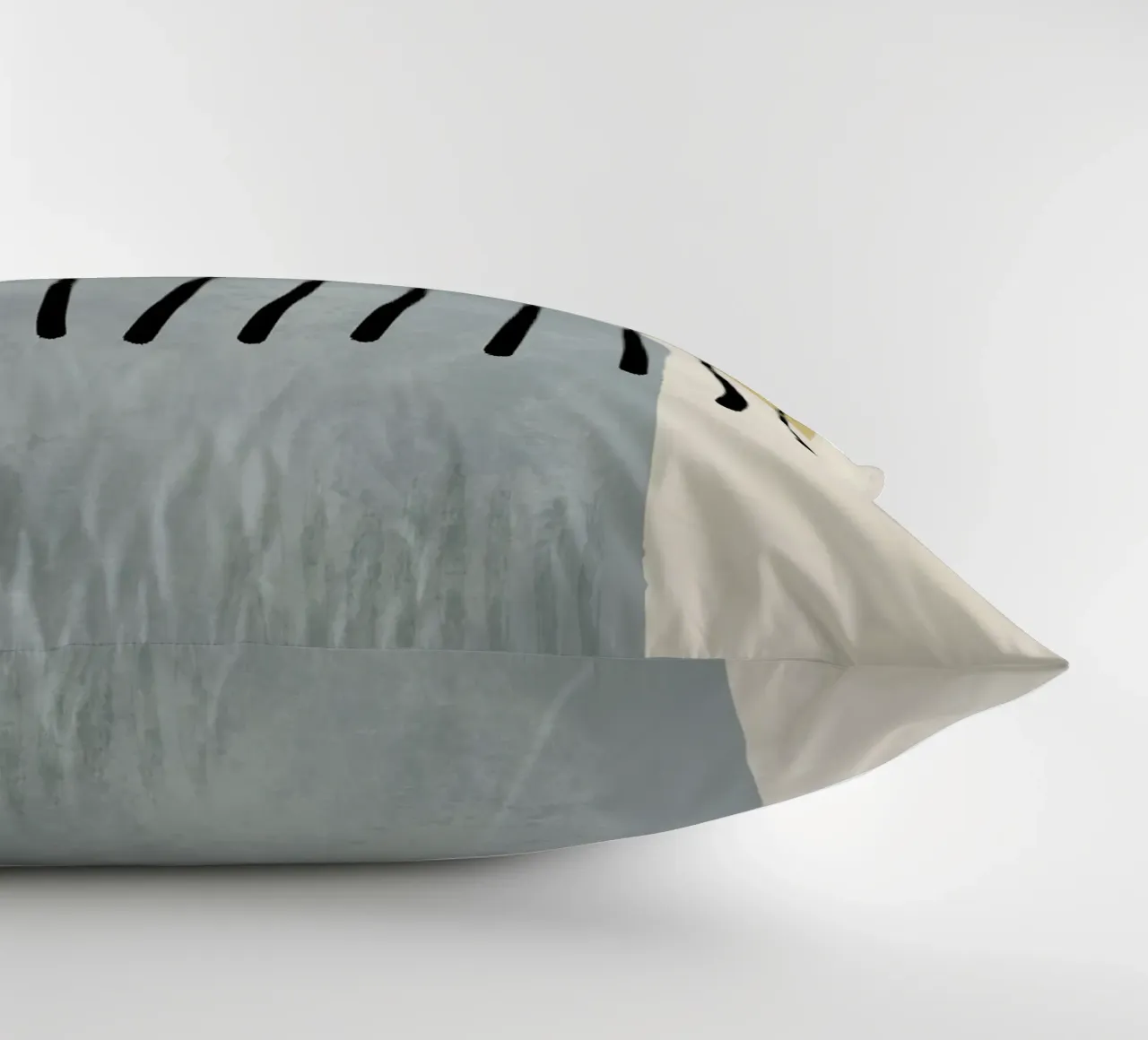 Modern abstract organic shapes and lines in pastel shades cuscino da Imaginative