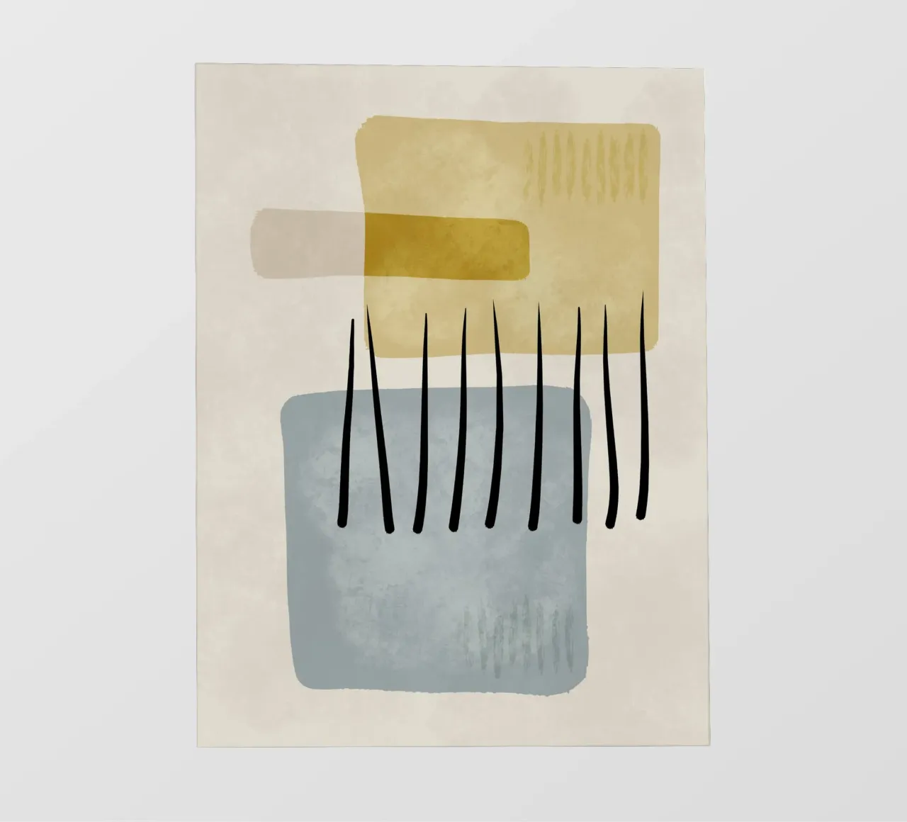Modern abstract organic shapes and lines in pastel shades pellicola backlit da Imaginative