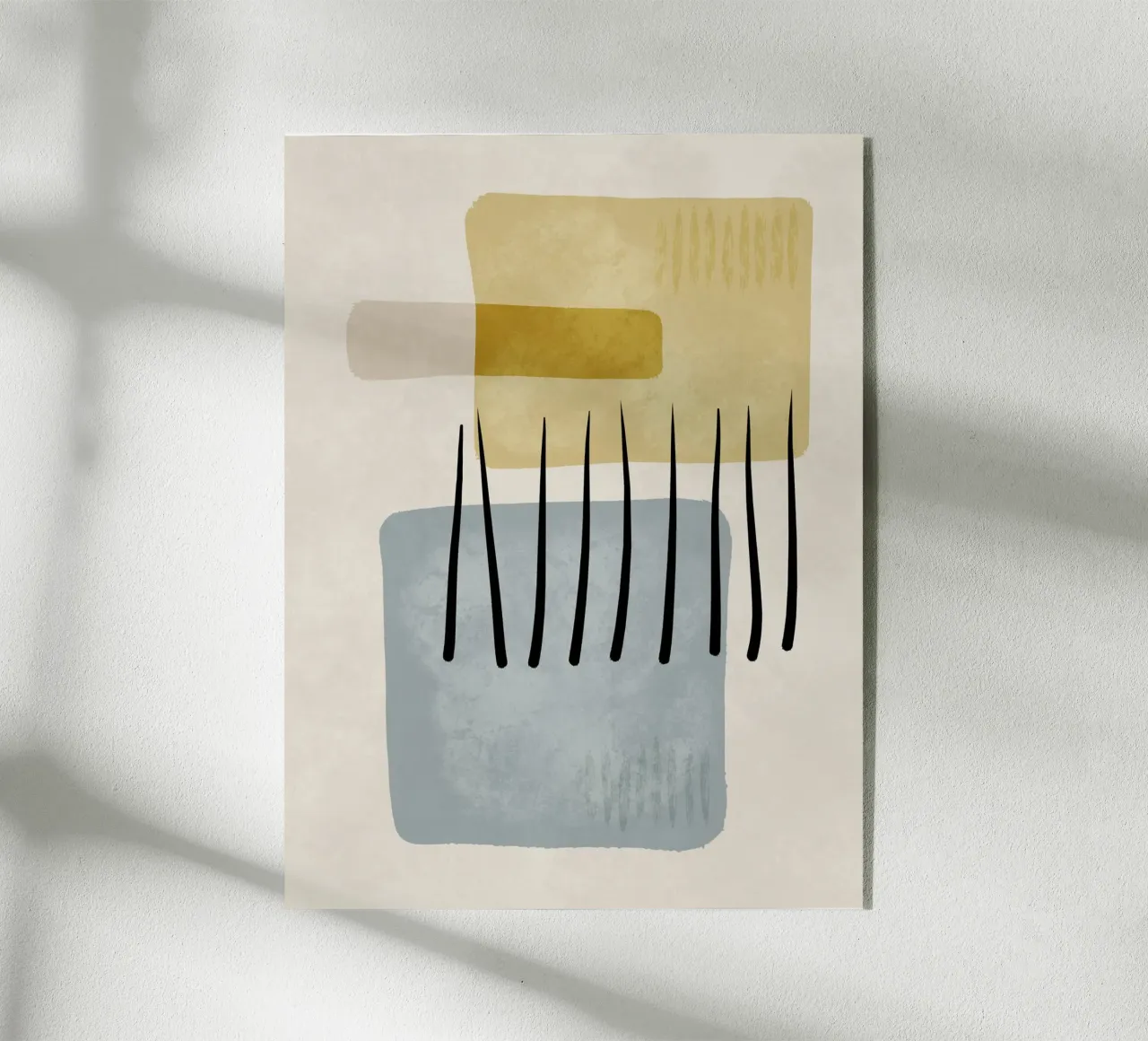 Modern abstract organic shapes and lines in pastel shades plexiglass da Imaginative