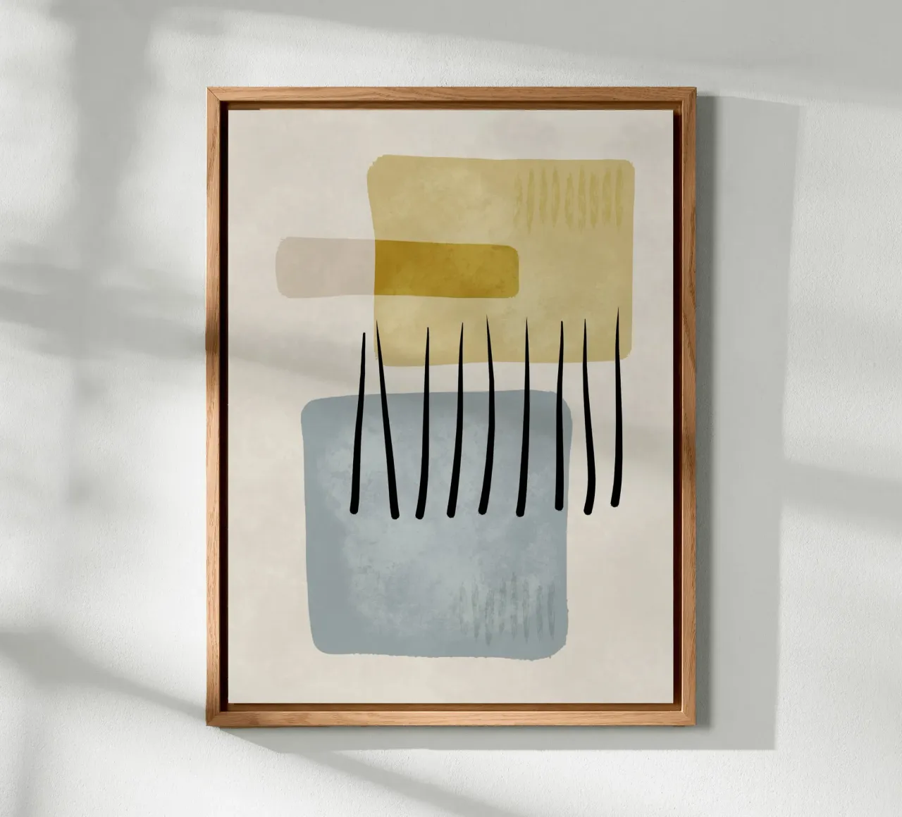 Modern abstract organic shapes and lines in pastel shades alluminio dibond da Imaginative