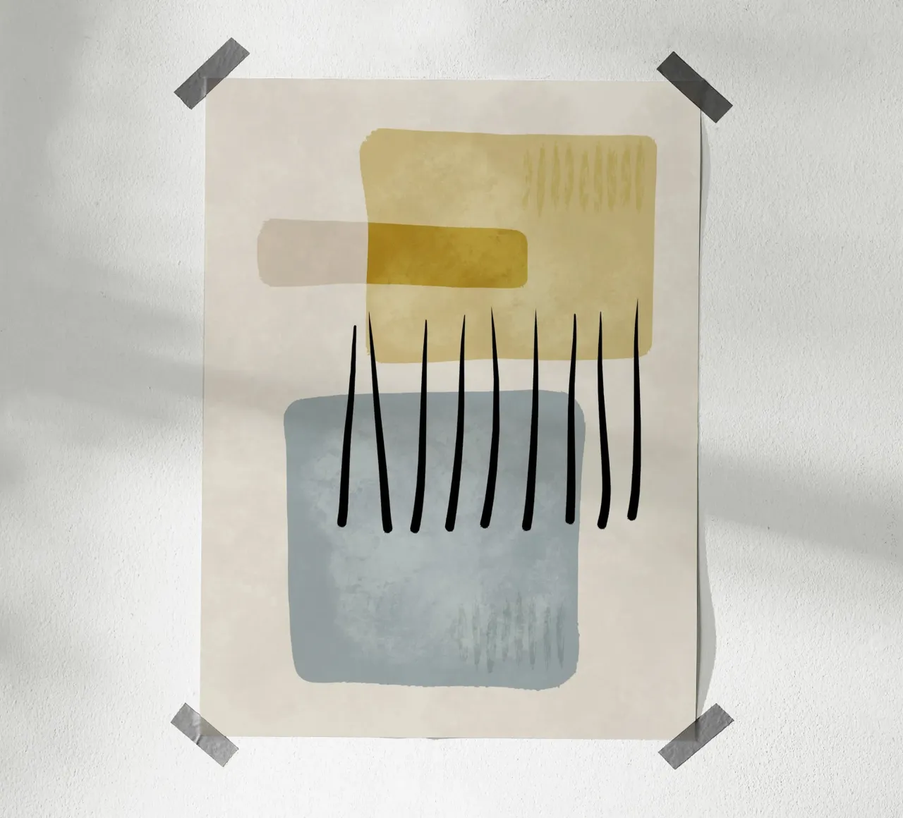 Modern abstract organic shapes and lines in pastel shades carta hahnemühle da Imaginative