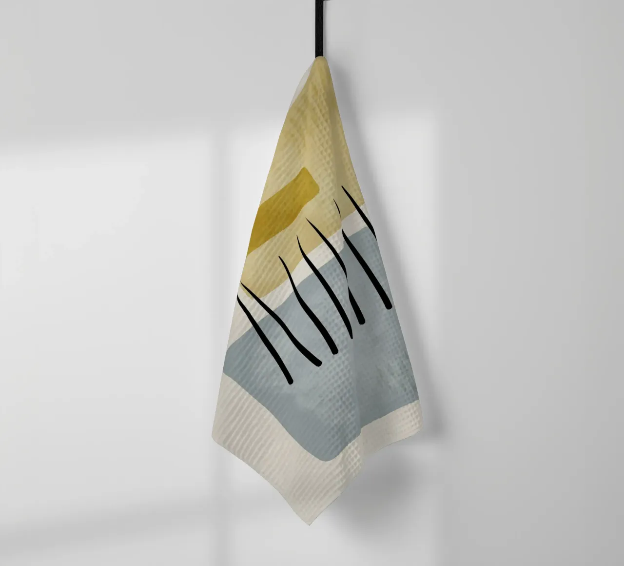 Modern abstract organic shapes and lines in pastel shades canovaccio da cucina da Imaginative