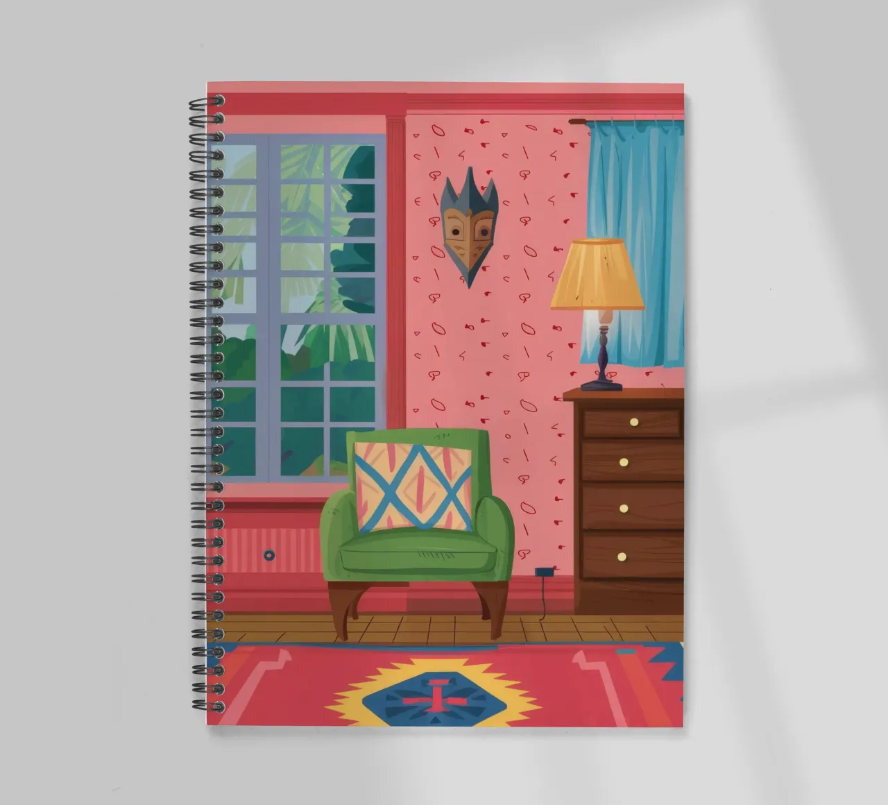 Masked Window Stillness spiral notebook by Tiga Bersama